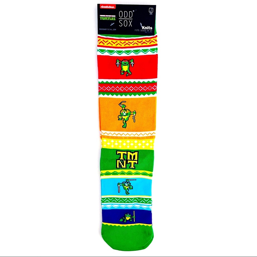 Odd Sox Teenage Mutant Ninja Turtles Crew Socks Mens Womens 80s 90s TMNT Gift